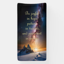 Aanmoedigingsbanner - Romeinen 12:12