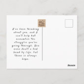 aanmoedigingskaarten voor mensen die ze nodig hebb briefkaart (Achterkant)