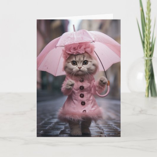 Aanmoedigingskat Wenskaart Kaart (Voorkant)