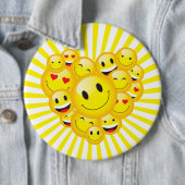 Aanmoedigingspositiviteit Verhogende Zonnige Gliml Ronde Button 6,0 Cm (In situ)