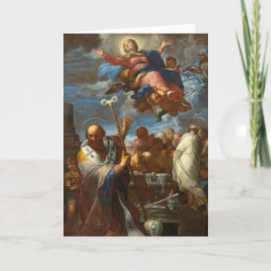 Aanname van de Maagd Battista Lenardi Groet Feestdagen Kaart