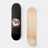 AANNEMEN, NIET SCHOKKEN (Japans Chin Spaniel) leuk Persoonlijk Skateboard (Voorkant)