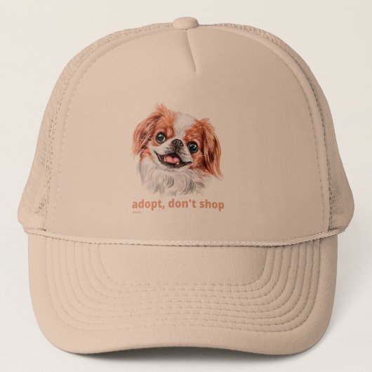AANNEMEN, NIET SCHOKKEN (Japans Chin Spaniel) leuk Trucker Pet (Voorkant)