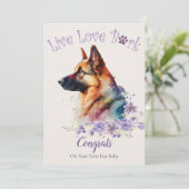 Aannemen van een Duitse Herdershond, Gotcha-dag Kaart (Staand voorkant)