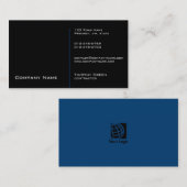 Aannemer Bouw Handel Vaardigheden Zwart Visitekaartje (Voorkant / Achterkant)