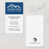 Aannemer Bouw Huis Reparaties Visitekaartje (Voorkant / Achterkant)