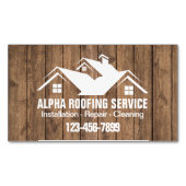 Aannemer Dak Reparatie Bouw dakbedekking Magnetisch Visitekaartje (Voorkant)