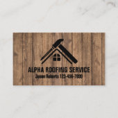 Aannemer Dak Reparatie Bouw Dakbedekking Roofer Visitekaartje (Voorkant)
