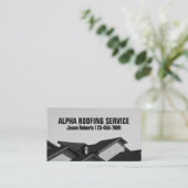 Aannemer Dak Reparatie Bouw Dakbedekking Roofer Visitekaartje (Staand voorkant)