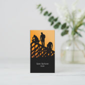 Aannemer dakbedekking constructie visitekaartje (Staand voorkant)