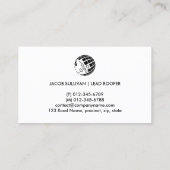 Aannemer dakbedekking constructie visitekaartje (Achterkant)