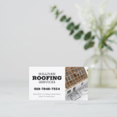 Aannemer dakbedekking constructie visitekaartje (Staand voorkant)