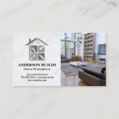 Aannemer Home Repair Logo | Interieur van het huis Visitekaartje (Voorkant)