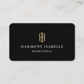 Aannemer Monogram Logo Bouw Zwart Visitekaartje (Voorkant)