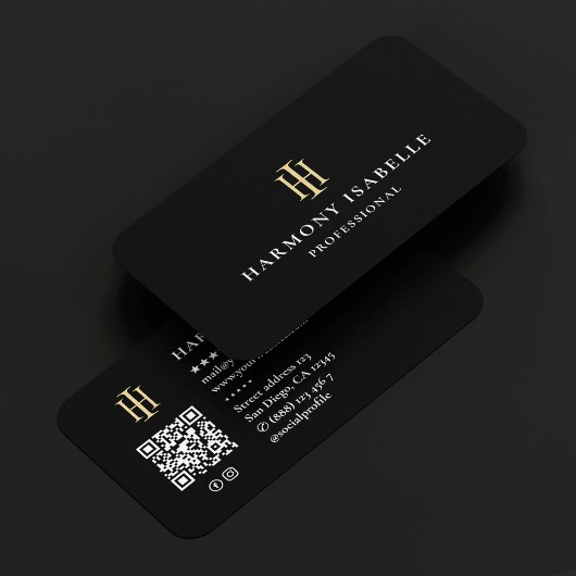 Aannemer Monogram Logo Bouw Zwart Visitekaartje