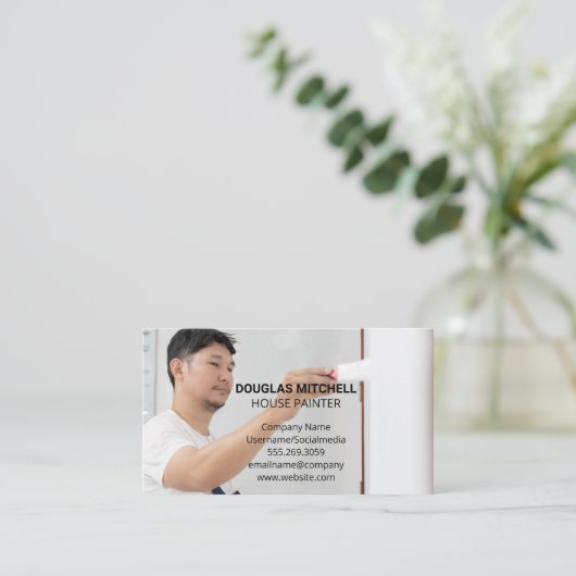 Aannemer Schilderdeur Visitekaartje (Staand voorkant)