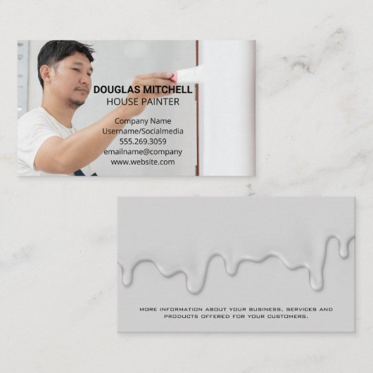 Aannemer Schilderdeur Visitekaartje (Voorkant / Achterkant)