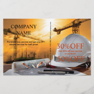 Aannemer Schrijnwerker Bouw Handyman Renoveren Flyer