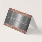 Aannemer | Stalen Baksteen | Bouwplaats Visitekaartje (Achterkant)