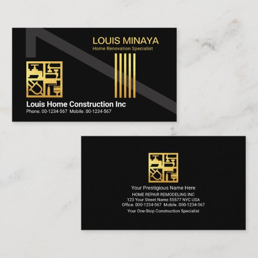 Aannemer voor Lijsten op het dak Visitekaartje (Voorkant / Achterkant)