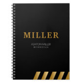 Aannemer Zwart en Metallic Goud Notitieboek (Voorkant)