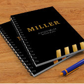 Aannemer Zwart en Metallic Goud Notitieboek