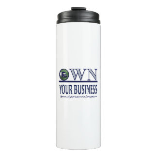 Aannemers Corner Eigen Uw Bedrijf, blauw Thermosbeker