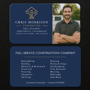 Aannemersfoto Navyblauw Visitekaartje