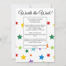 Aanneming Baby shower Uitnodiging