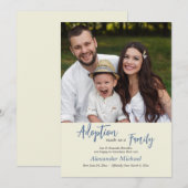 Aanneming maakte ons een familieaankondiging aankondiging (Voorkant / Achterkant)