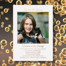 Aanneming Ouder Roos Gold Foil uitnodiging