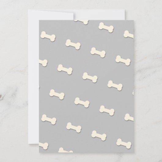 Aanneming Pet Dog Puppy Birthday Party Kaart (Achterkant)