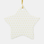 Aanneming, religieuze, gele Stippen met rood hart Keramisch Ornament (Achterkant)