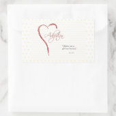 Aanneming, religieuze, gele Stippen met rood hart Rechthoekige Sticker (Tas)