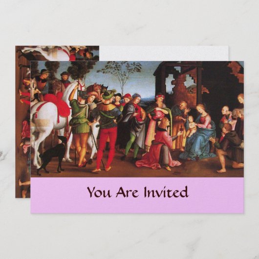 AANNEMING VAN DE kerstpartij MAGI Kaart (Voorkant / Achterkant)