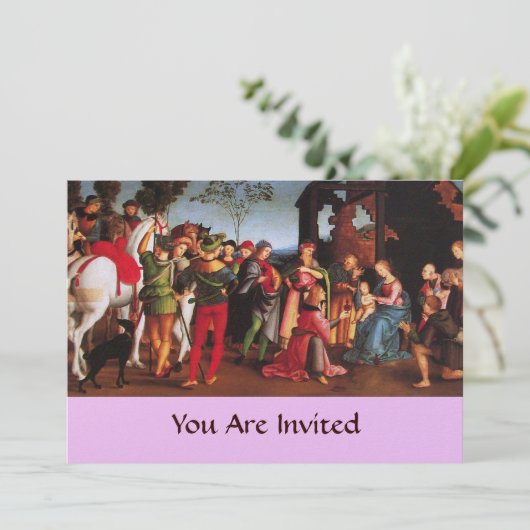 AANNEMING VAN DE kerstpartij MAGI Kaart (Staand voorkant)