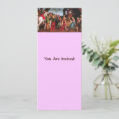 AANNEMING VAN DE MAGI champagne Kaart (Staand voorkant)