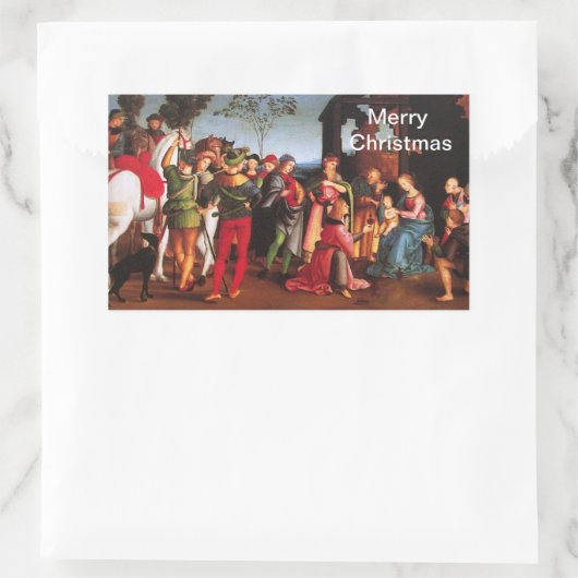 AANNEMING VAN DE MAGI RECHTHOEKIGE STICKER (Tas)