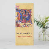 AANNEMING VAN HET MAGI CHRISTMAS NATIVITY PARCHMEN KAART (Staand voorkant)