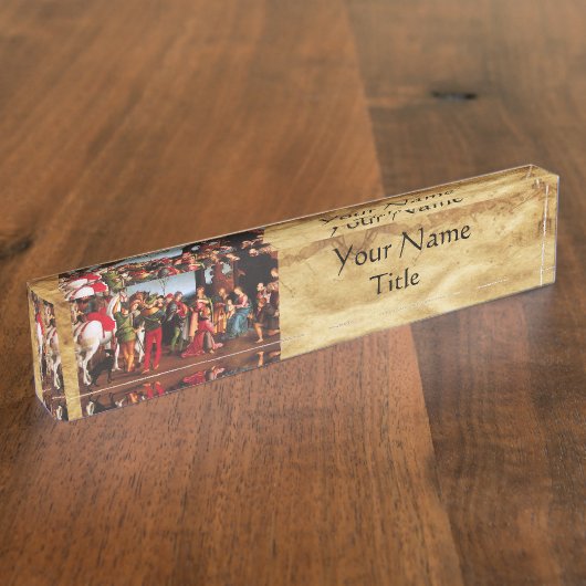 AANNEMING VAN HET MAGI NATIVITEITSPARCHMENT NAAMBORDJE (Zijkant)