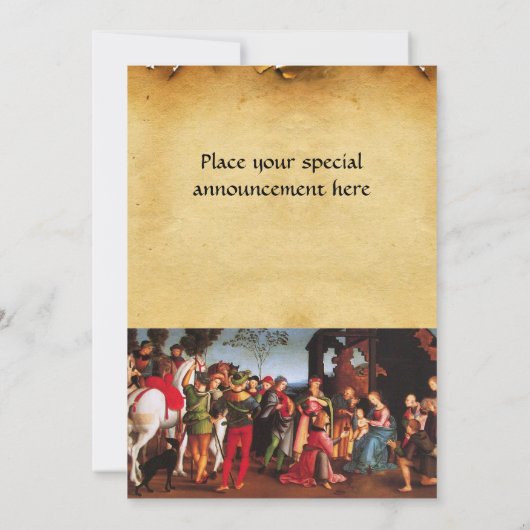 AANNEMING VAN HET MAGI-perkament Kaart (Achterkant)