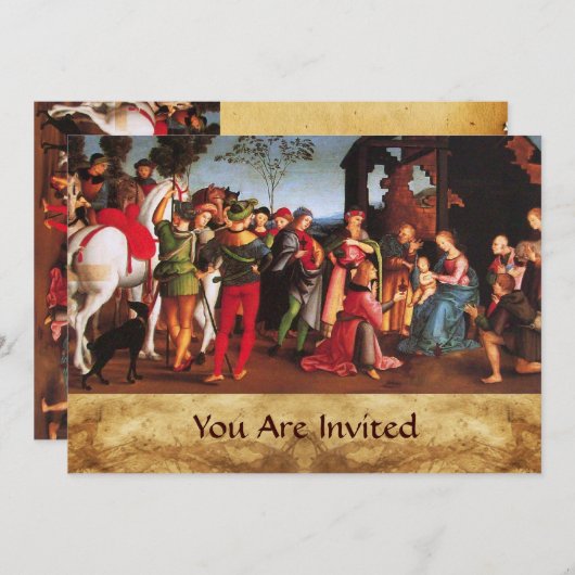 AANNEMING VAN HET MAGI-perkament Kaart (Voorkant / Achterkant)