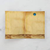 AANNEMING VAN HET PARCHMENT Blue Gem VAN MAGI CHRI Feestdagen Kaart (Binnen)