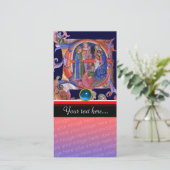 AANNEMING VAN HET PARCHMENT Blue Gem VAN MAGI CHRI Feestdagenkaart (Staand voorkant)