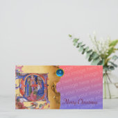 AANNEMING VAN HET PARCHMENT Blue Gem VAN MAGI CHRI Feestdagenkaart (Staand voorkant)