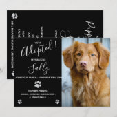 Aanneming van honden - Puppy Shower Party - Nieuw Kaart (Voorkant / Achterkant)