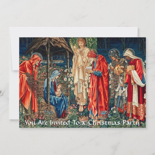 AANNEMING VAN MAGI ,Burne-Jones-kerstfeest Kaart (Voorkant)