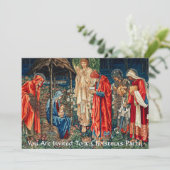 AANNEMING VAN MAGI ,Burne-Jones-kerstfeest Kaart (Staand voorkant)