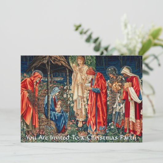 AANNEMING VAN MAGI ,Burne-Jones-kerstfeest Kaart (Staand voorkant)