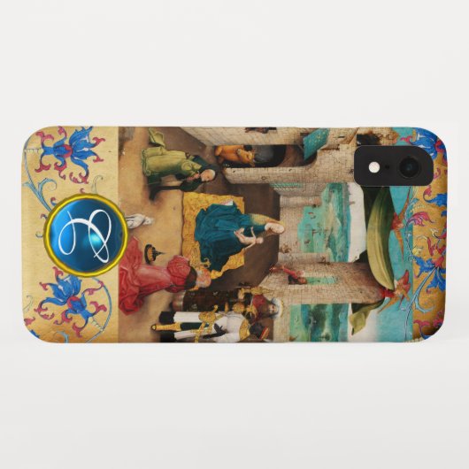 AANNEMING VAN MAGI CHRISTMAS PARCHMENT GEM MONOGRA Case-Mate iPhone CASE (Achterkant (horizontaal))